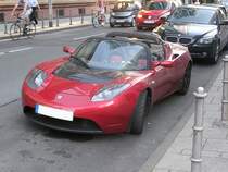 Elektrofahrzeug Tesla Roadster. Aufgenommen: Juli 2010