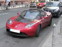 Elektrofahrzeug Tesla Roadster. Aufgenommen: Juli 2010
