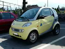 Smart mit Werbung in Thun am 07.08.2010