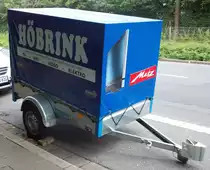 H�BRINK Fernsehtechnik kleiner 1 achs Werbe- Anh�nger aus Herten 05/08/2010