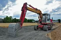 Liebherr 902 Radbagger auf einer Baustelle in Euskirchen - 17.07.2010
