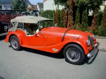 Morgan, privater britischer Sportwagenhersteller besteht seit 1909,
weltweit einzige Firma, die Eschenholz f�r den Aufbau verwendet,
Juli 2010