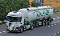 Scania R 420 Tanksattel  Desert  auf der A61 bei Rheinbach 28.07.2010