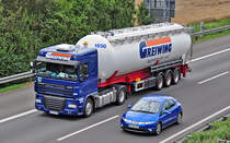 DAF XF  Greiwing  auf der A61 bei Rheinbach - 13.08.2010