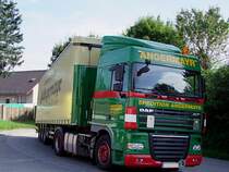 DAF-XF105.460 ist neu in der  grnen-Flotte  und schon fleissig im Einsatz ;100819