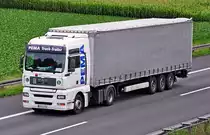 MAN TGA 18.440 Pritsche auf der A61 bei Rheinbach 13.08.2010