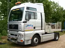 MAN TG 460 A Schaustellerzugmaschine am 22.08.2010 am Aachener Westbahnhof.