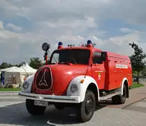 Magirus Deutz der Feuerwehr Th�nsee, bei Leistungsschow im Lehrte am 21.08.2010.