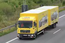 MAN H�ngerzug auf der A2 bei Lehrte am 18.06.2010