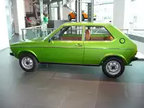 Audi 50. 1974 - 1978. Der Audi 50 war in den Varianten LS mit 50 PS und GL mit 60 PS erh�ltlich. Ab 1979 war nur noch der baugleiche VW Polo erh�ltlich. Audi Museum Ingolstadt.