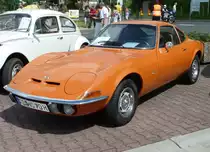 Opel GT ausgestellt anl. Ortsjubil�um  850 Jahre B�ckels  in 36100 Petersberg-B�ckels, August 2010 

