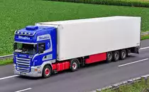 Scania K�hlkoffer  Winkler  auf der A61 bei Rheinbach - 13.08.2010