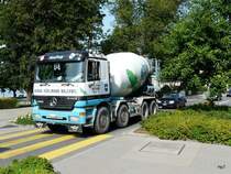 Mercedes Actros Betonmischer unterwegs in Zug am 20.08.2010