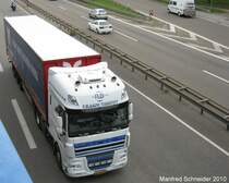 Hier ist ein DAF LKW zu sehen. Das Foto zeigt den LKW auf der A620 in Saarbrcken.Aufgenommen habe ich das Foto am 24.08.2010.