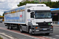 MB Axor 1840 mit  Real-Werbung  auf dem Kofferaufbau, Euskirchen 19.08.2010