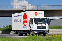 MAN TGL 12.180 Kofferaufbau auf der A61 bei Heimerzheim - 31.08.2010