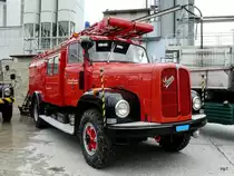 Ein Saurer der Oldtimer Freunde Feuerwehr Emmen am Saurer Oldtimer Treff in Niederbipp am 28.08.2010