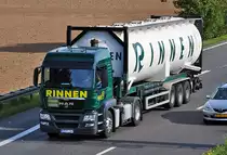 MAN Kesselauflieger  Rinnen  auf der A61 bei Weilerswist - 06.09.2010