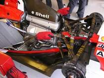 Motorblock einem alten Ferrari F-1 Wagen. Hungaroring, 03.09.2010.