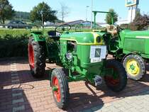 Deutz F2L612, Bj. 1956, 22 PS, ausgestellt bei der 2. Traktorenausstellung  Ahle Bulldogge us Angeschbach oh Lannehuse  am 05.09.2010 in Angersbach 