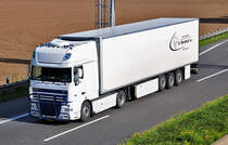 DAF XF Khlkoffer auf der A61 bei Weilerswist - 06.09.2010