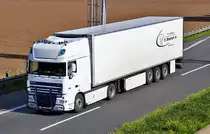 DAF XF K�hlkoffer auf der A61 bei Weilerswist - 06.09.2010
