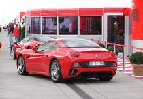 Ferrari California, Rückansicht, Hungaroring Paddock. Ferrari Racing Days 2010, Budapest, dritten September