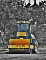 Feierabend fr  Rolli  oder wie soll man sagen, der Tag ist rum am neuen Industriegebiet Franzenshhe in Stralsund, 14.09.2010