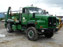 Ein Saurer D290 Muldentransporter am Saurer Oldtimer Treff in Niederbipp am 28.08.2010