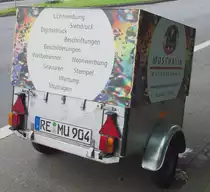 Kleiner WERBE Kasten PKW Anh�nger Herne den 10.9.2010
