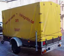 PKW Anh�nger Pritsche mit Plane in Neustadt gesehen am 29/08/2010