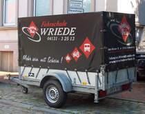Pritsche Planen PKW Anhnger der Fahrschule WRIEDE in Lneburg 4.9.2010
