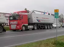 DAF-Kipper am 14.September 2010 auf der B96 bei Bergen/R�gen.