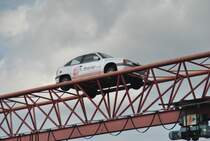 Opel Kadett auf einen Gerst als Werbung. Foto vom 19.08.2010