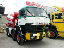 Ein Saurer D330B Betonmischer am Saurer Oldtimer Treff in Niederbipp am 28.08.2010