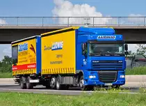 DAF XF H�ngerzug  Ludwig  auf der A61 bei Heimerzheim - 31.08.2010