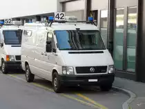 Ein Kastenwagen der Polizei von Basel am 22.09.2010