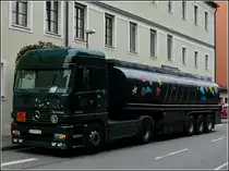 Mercedes-Benz Actros 1853 mit Tanksattelauflieger aufgenommen am 17.09.2010.