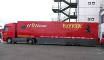 MB Actros Sattelzug. Ferrari Racing Days 2010, September.