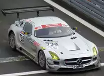 Der neue Stern am Rennhimmel...Mercedes SLS AMG GT3 beim ersten Renneinsatz am N�rburgring am 25.09.2010.