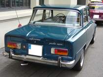 Heckansicht einer 1967´er Giulia Super.Besucherparkplatz des Dsseldorfer Meilenwerkes.