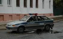 Ein russisches Polizeifahrzeug in Jaroslawl / Russland am 14.09.2010 fotografiert.