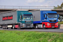  Bullenrennen  auf der A61 bei Miel, MAN Spedition Bumle gegen MAN Spedition Dren - 23.09.2010