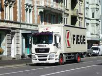 MAN TAG 18.320 mit Kastenaufbau unterwegs in der Stadt Solothurn am 08.09.2010