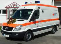 MB Sprinter als B-KTW wurde am 03.10.2010 feierlich an die DRK Ortsvereinigung Marbach bergeben. 