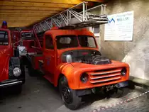 Hanomag L 28 Drehleiter DL 17 der Feuerwehr Greven. Gesehen im Feuerwehrmuseum Kirchlengern-H�ver. Wird in diesen Tagen komplett renoviert.