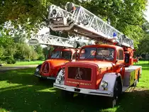 Magirus 150 D 11 Drehleiter der Feuerwehr Greven. Hat seinen letzten Parkplatz im Feuerwehrmuseum Kirchlengern-H�ver gefunden.