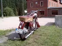 Eine AWO 425S, Bj. 1957 auf dem St�tzengr�ner Bahnhof im Erzgebirge