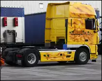 DAF XF105.510SCC (?) von Transport Service Banduch in Haltern am See. (24.10.2010)