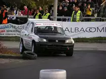 Toyota RAV-4 Slalomfahrzeug. Fotografiert auf dem Mecsek Rallye, 15.10.2010.